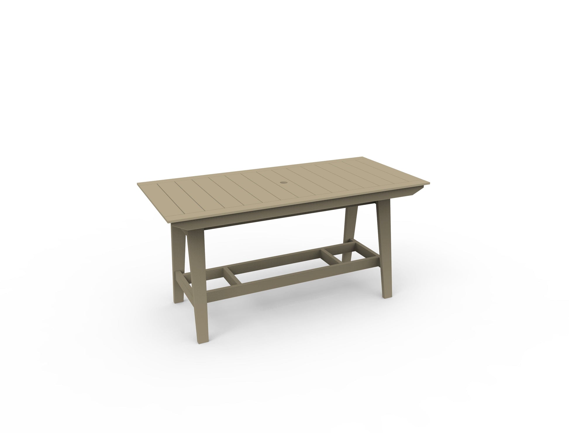 MAD 40" x 85" Rectangular Bar Table by Seaside Casual Outdoor Bar Table Seaside Casual Furniture Natural 