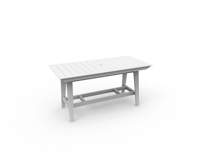 MAD 40" x 85" Rectangular Bar Table by Seaside Casual Outdoor Bar Table Seaside Casual Furniture White 