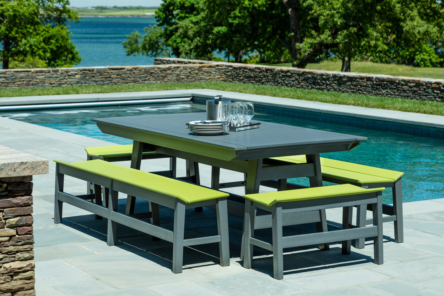 MAD 40" x 85" Rectangular Dining Table by Seaside Casual Outdoor Dining Table Seaside Casual Furniture 