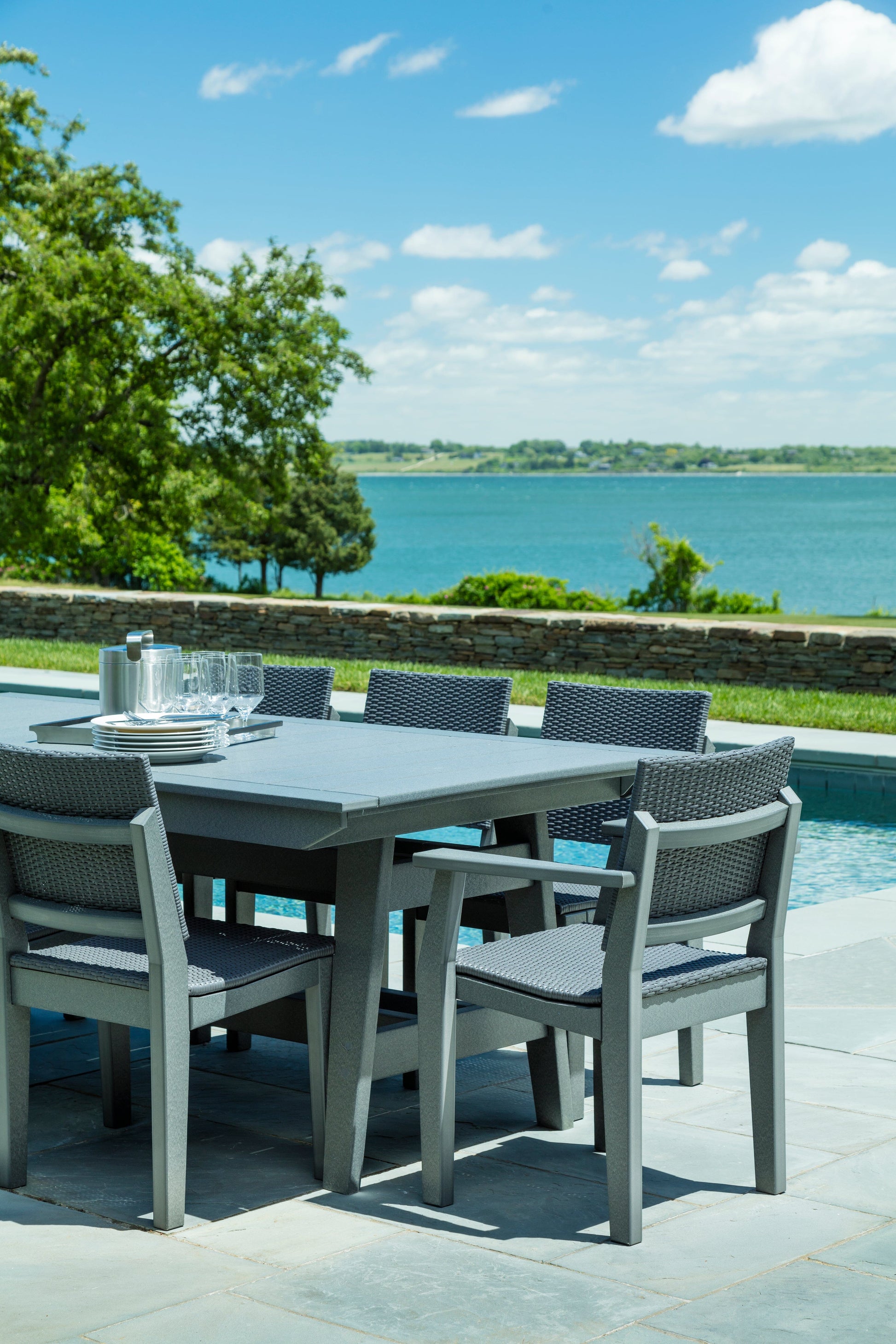 MAD 40" x 85" Rectangular Dining Table by Seaside Casual Outdoor Dining Table Seaside Casual Furniture 