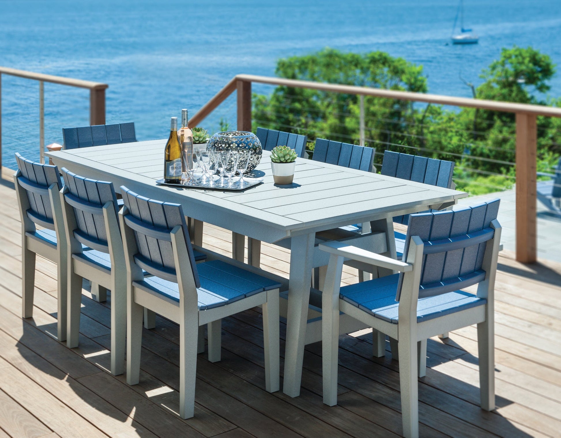MAD 40" x 85" Rectangular Dining Table by Seaside Casual Outdoor Dining Table Seaside Casual Furniture 