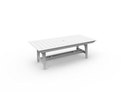 MAD 40" x 85" Rectangular Dining Table by Seaside Casual Outdoor Dining Table Seaside Casual Furniture White 