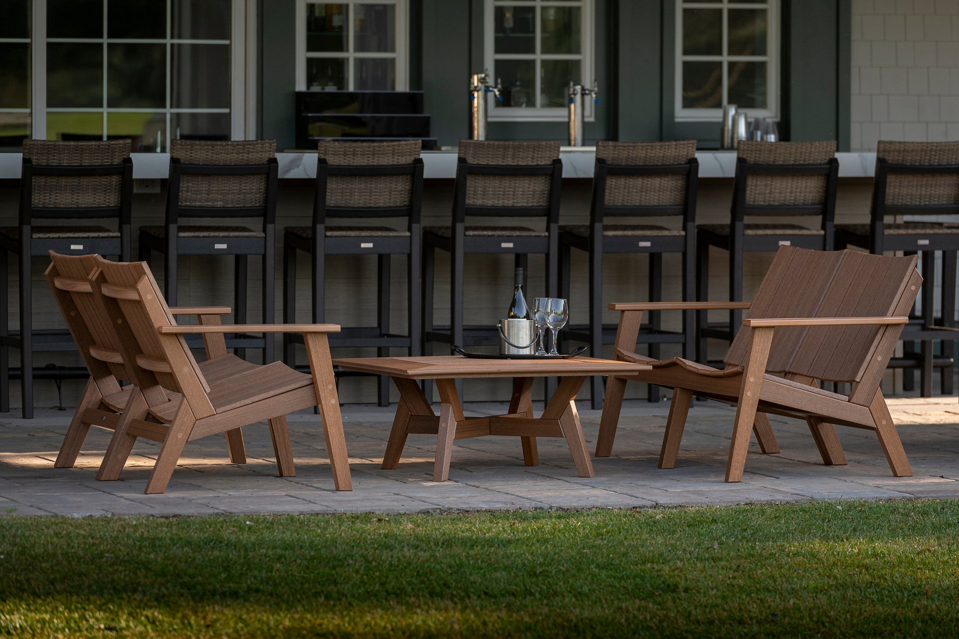 MAD Chat Loveseat by Seaside Casual Outdoor Loveseat Seaside Casual Furniture 