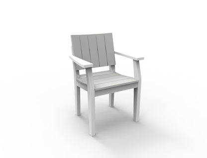 MAD Dining Arm Chair by Seaside Casual Outdoor Dining Chair Seaside Casual Furniture Gray No - Fitted Cushion 