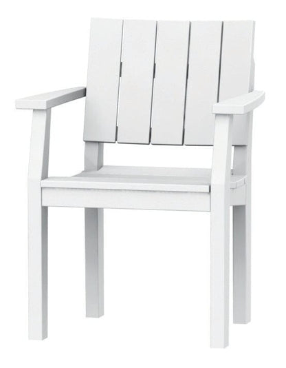 MAD Dining Arm Chair by Seaside Casual Outdoor Dining Chair Seaside Casual Furniture Heathered-Teak No - Fitted Cushion 