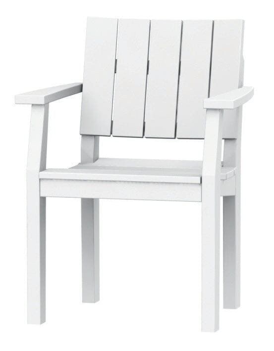 MAD Dining Arm Chair by Seaside Casual Outdoor Dining Chair Seaside Casual Furniture Heathered-Walnut No - Fitted Cushion 