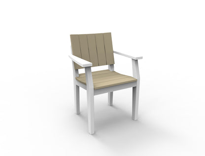 MAD Dining Arm Chair by Seaside Casual Outdoor Dining Chair Seaside Casual Furniture Natural No - Fitted Cushion 