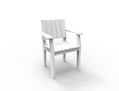 MAD Dining Arm Chair by Seaside Casual Outdoor Dining Chair Seaside Casual Furniture White No - Fitted Cushion 