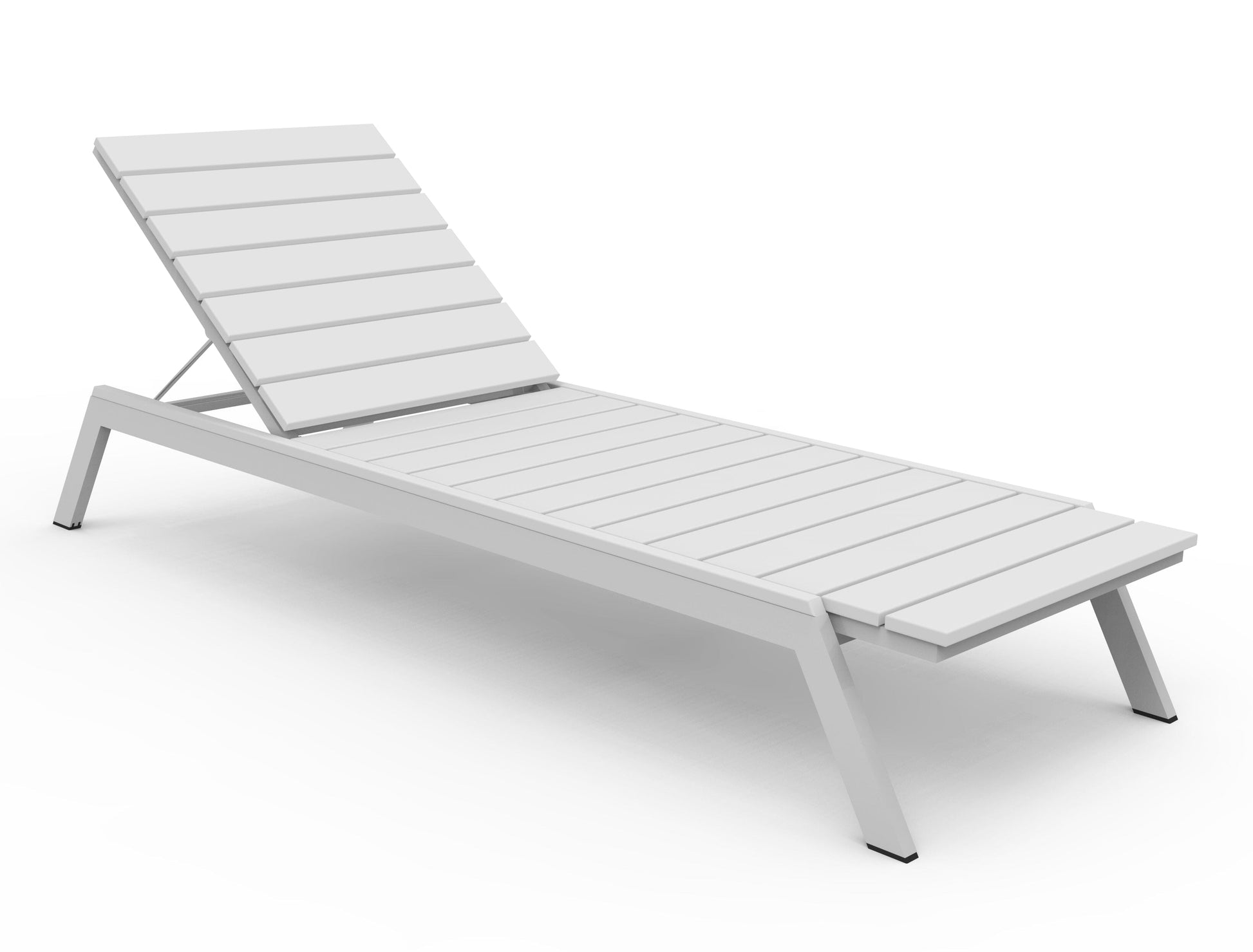 MAD Fusion Chaise (Slatted) by Seaside Casual Outdoor Chaise Lounge Seaside Casual Furniture Graphite Aluminum White 