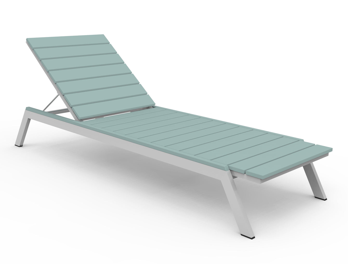 MAD Fusion Chaise (Slatted) by Seaside Casual Outdoor Chaise Lounge Seaside Casual Furniture Platinum Sage No - Fitted Cushion