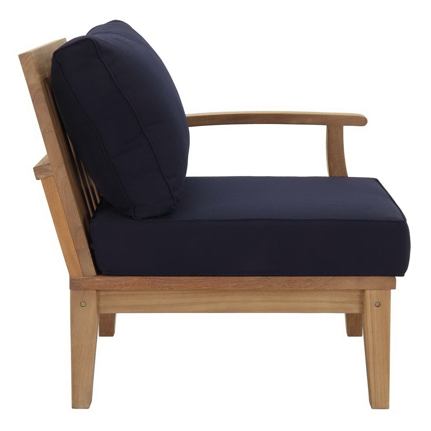 Marina 10 Piece Outdoor Patio Teak Set in Natural Navy by Modway Conversation Set Modway 