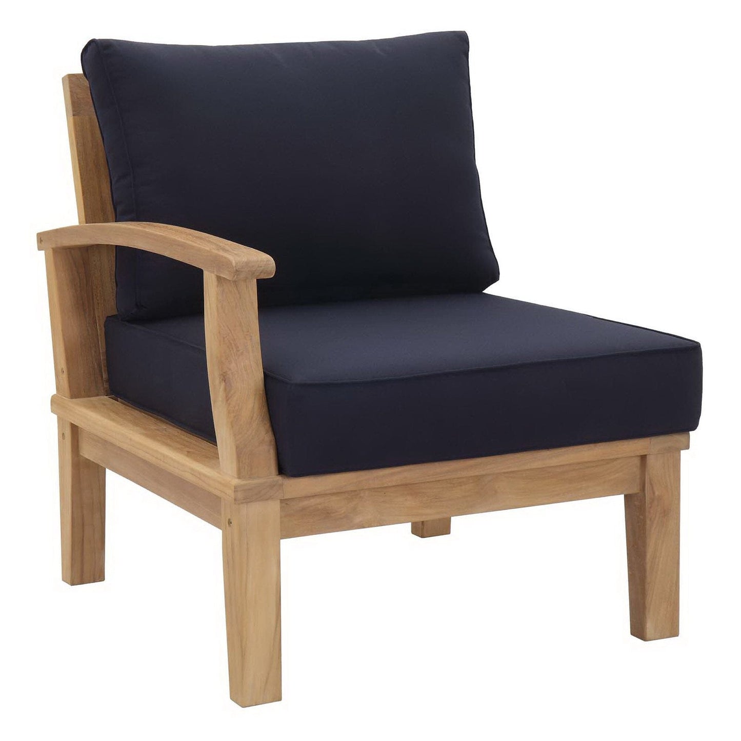 Marina 10 Piece Outdoor Patio Teak Set in Natural Navy by Modway Conversation Set Modway 