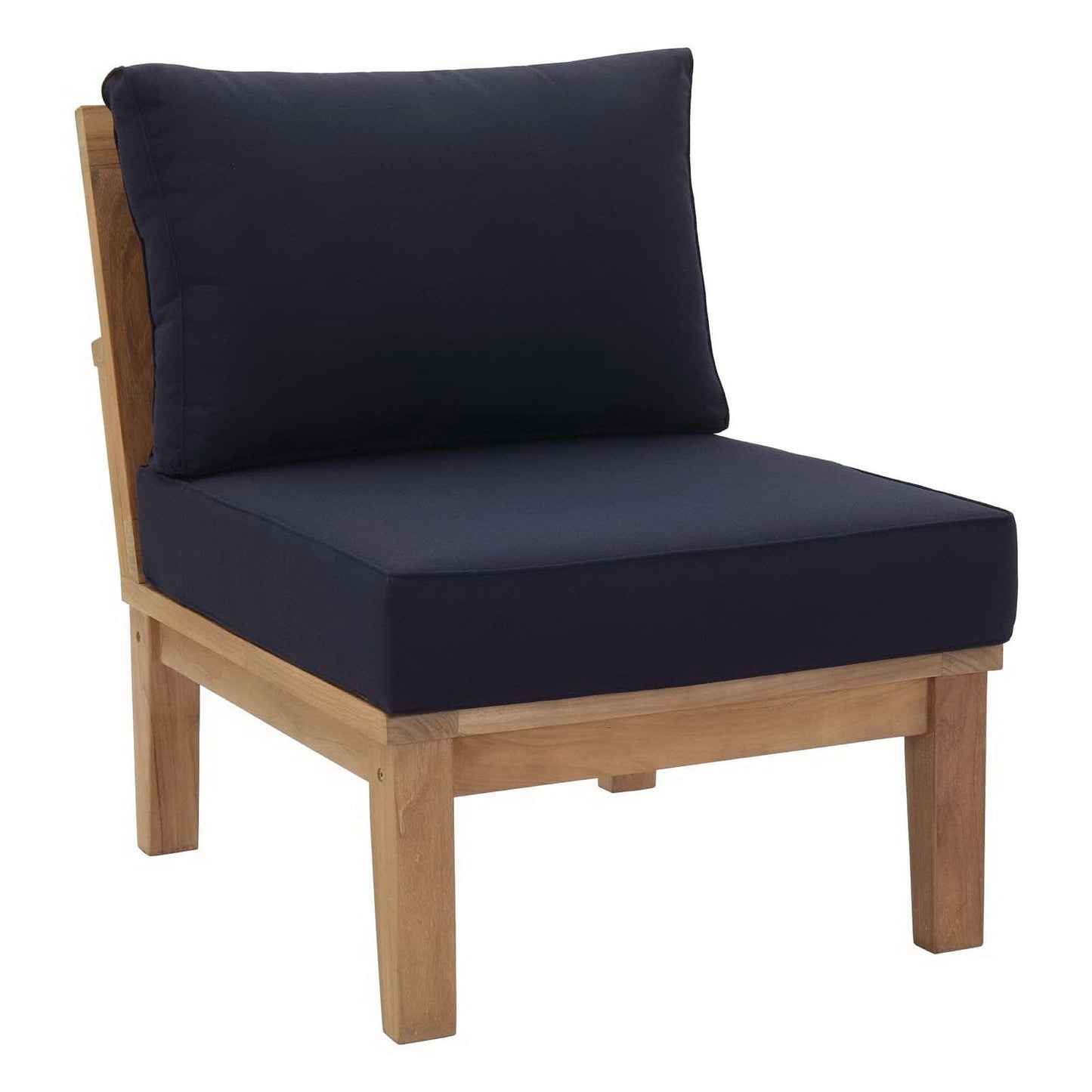 Marina 10 Piece Outdoor Patio Teak Set in Natural Navy by Modway Conversation Set Modway 