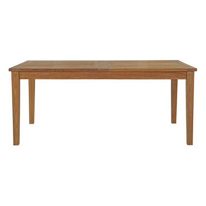 Marina 108" Outdoor Patio Teak Rectangular Dining Table in Natural by Modway Dining Table Modway 