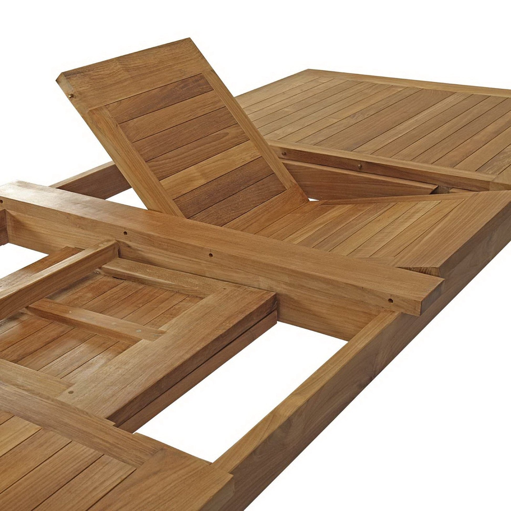 Marina 108" Outdoor Patio Teak Rectangular Dining Table in Natural by Modway Dining Table Modway 