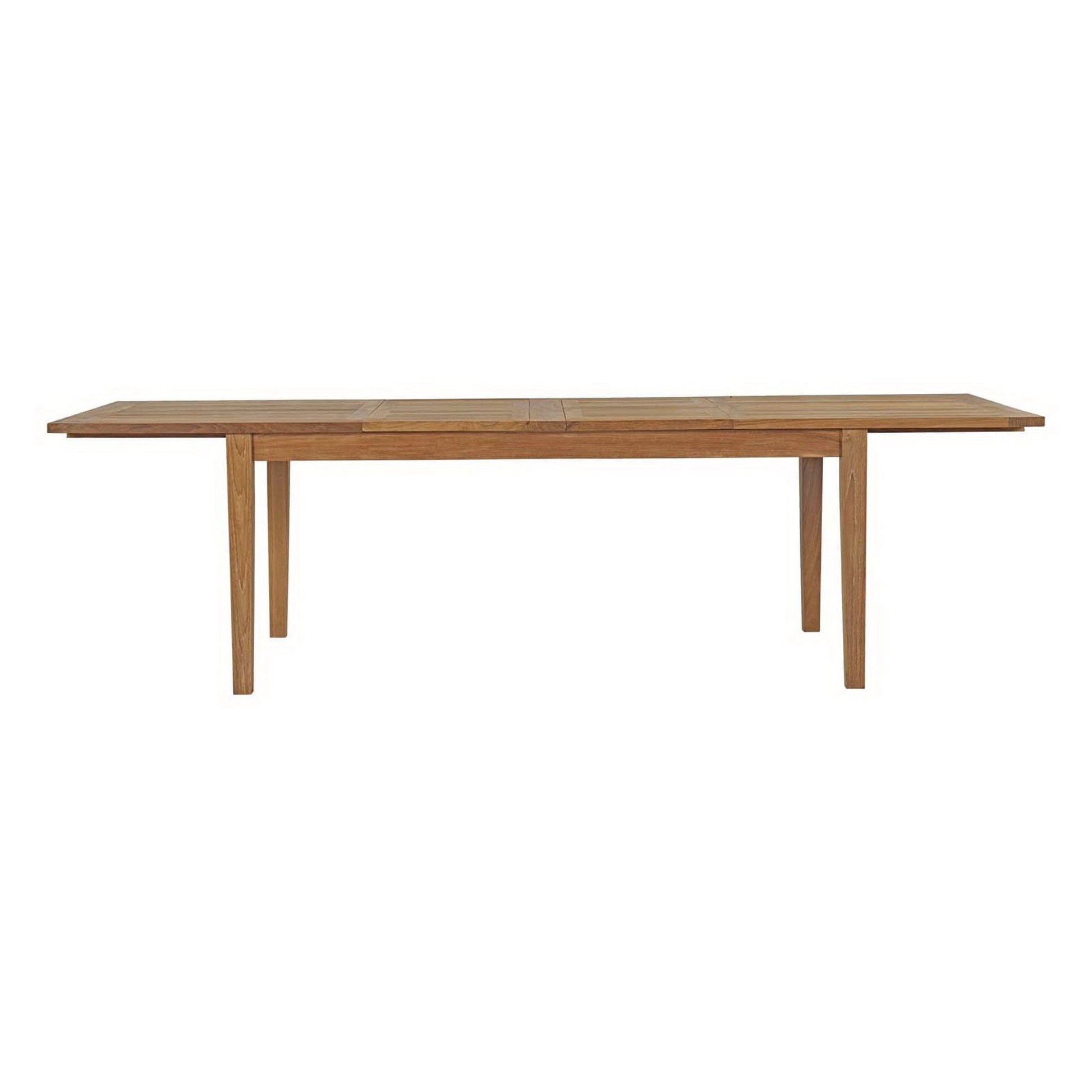Marina 108" Outdoor Patio Teak Rectangular Dining Table in Natural by Modway Dining Table Modway 