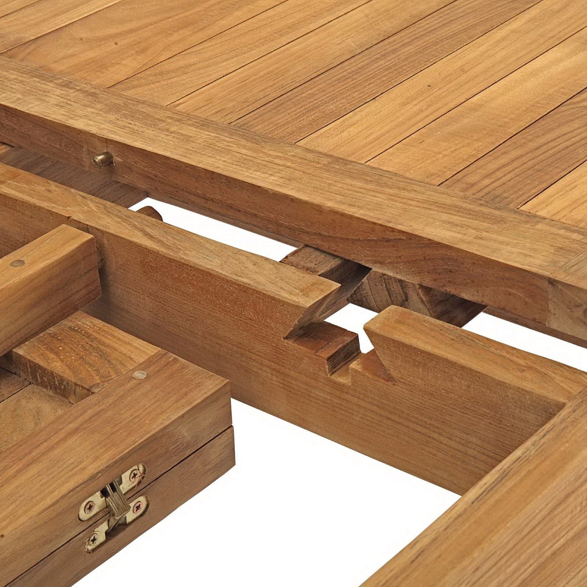 Marina 108" Outdoor Patio Teak Rectangular Dining Table in Natural by Modway Dining Table Modway 
