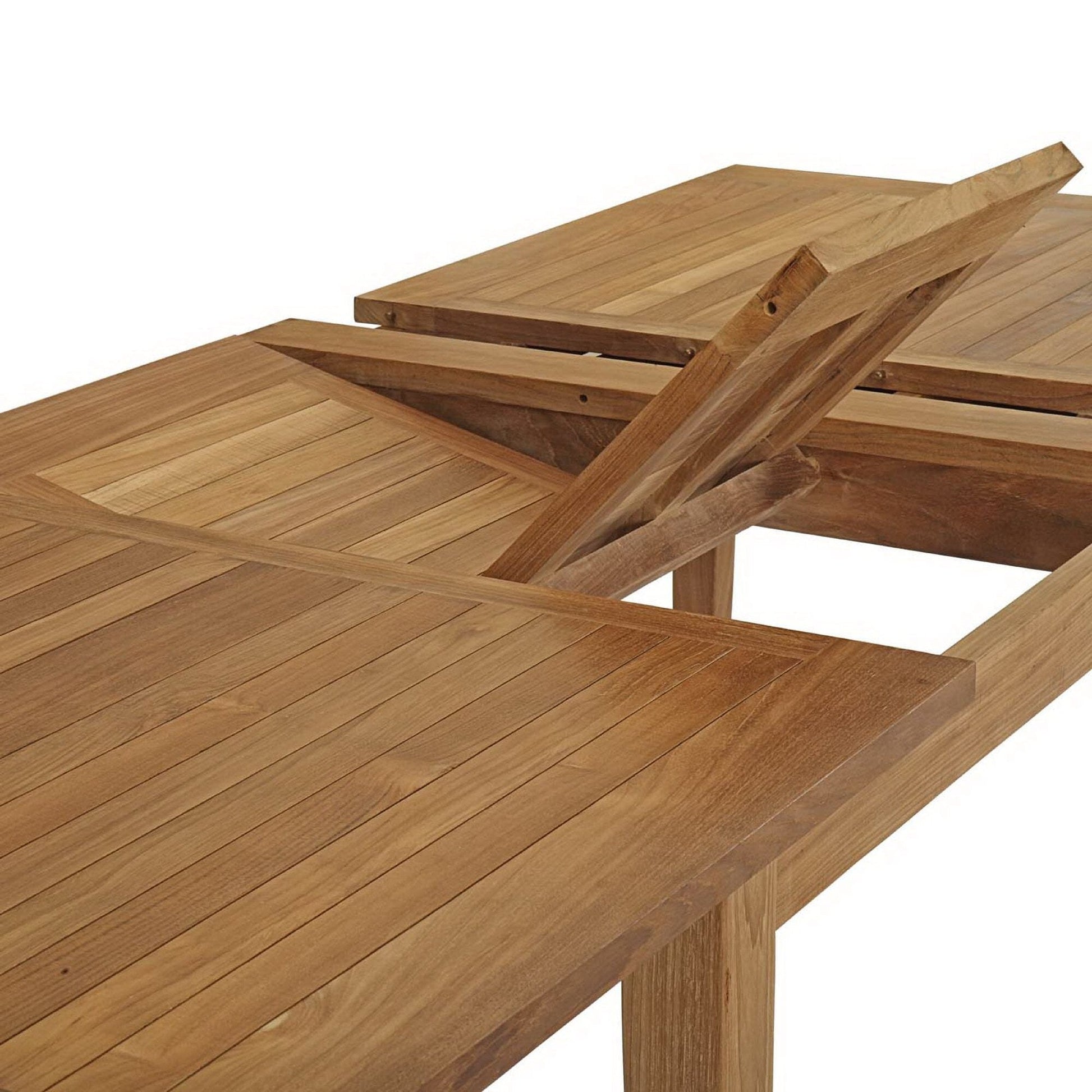 Marina 108" Outdoor Patio Teak Rectangular Dining Table in Natural by Modway Dining Table Modway 