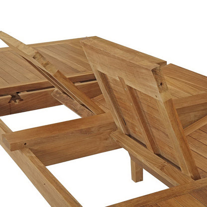 Marina 108" Outdoor Patio Teak Rectangular Dining Table in Natural by Modway Dining Table Modway 