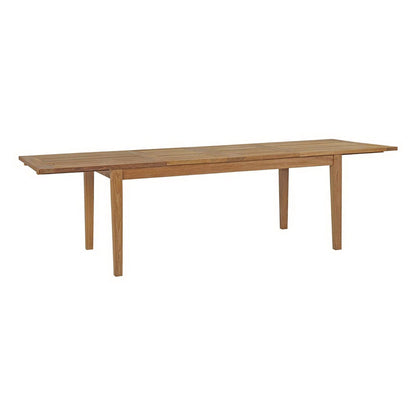 Marina 11 Piece Outdoor Patio Teak Dining Set in Natural White by Modway Dining Set Modway 