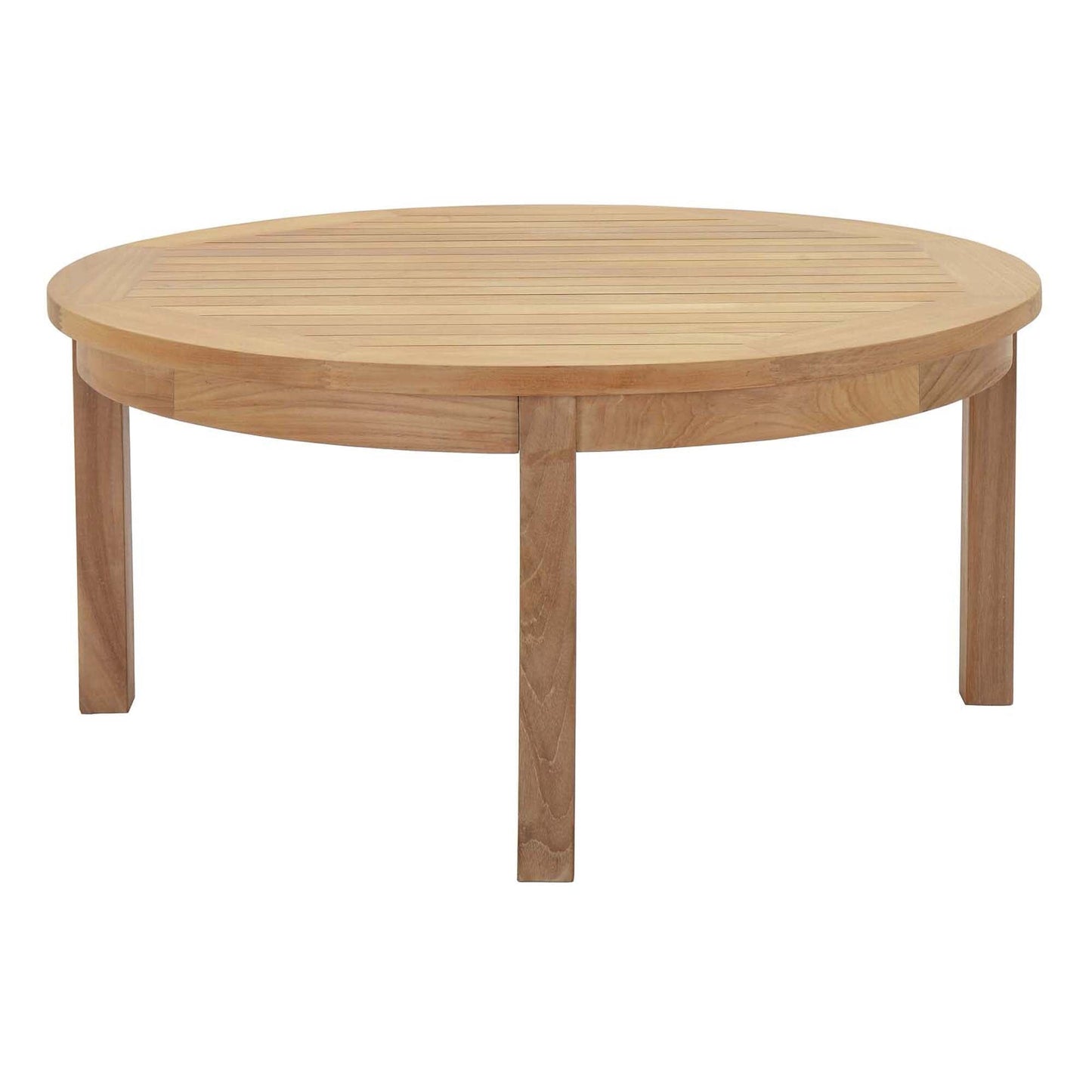 Marina 3 Piece Outdoor Patio Teak Conversation Set in Natural Navy by Modway Conversation Set Modway 
