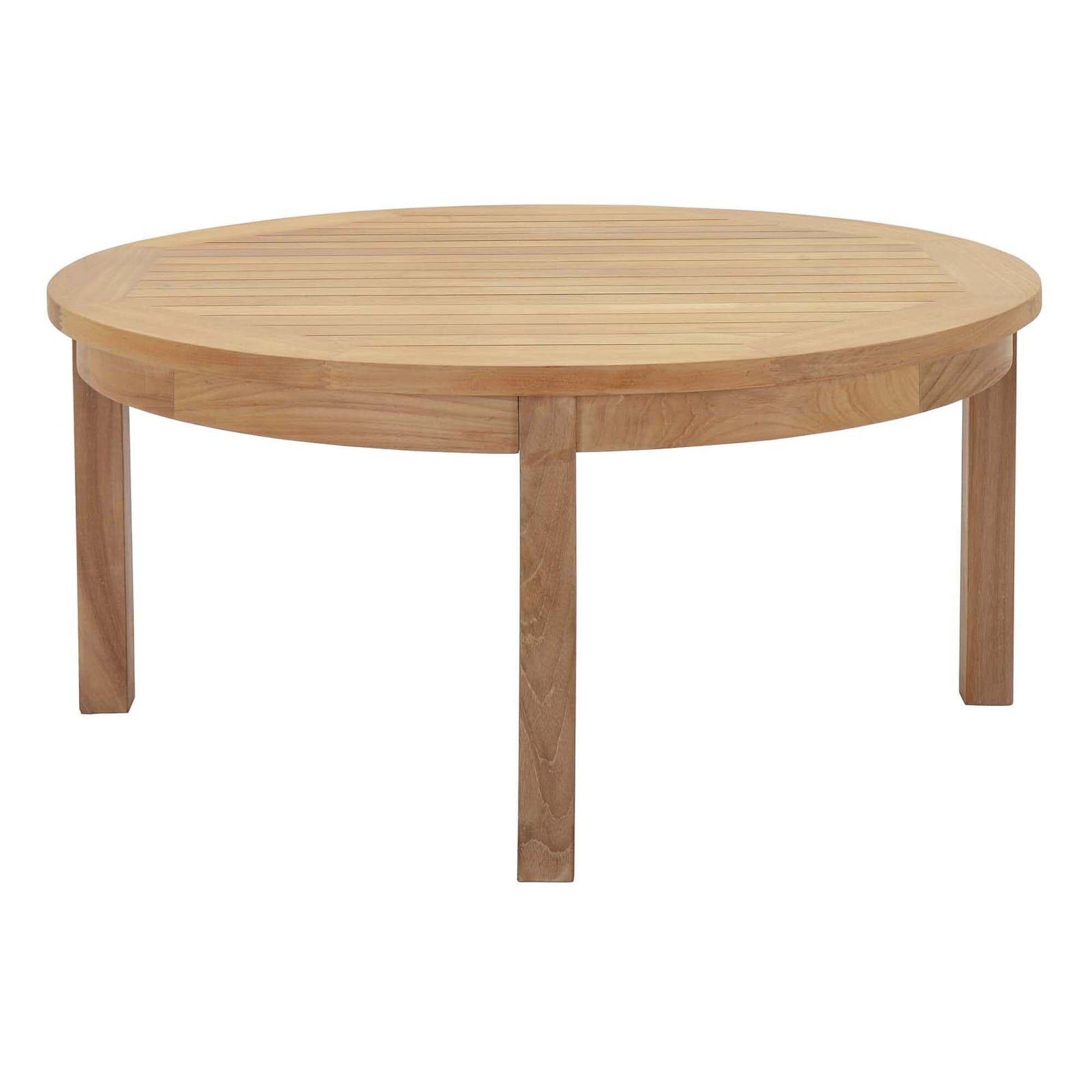 Marina 3 Piece Outdoor Patio Teak Conversation Set in Natural Navy by Modway Conversation Set Modway 