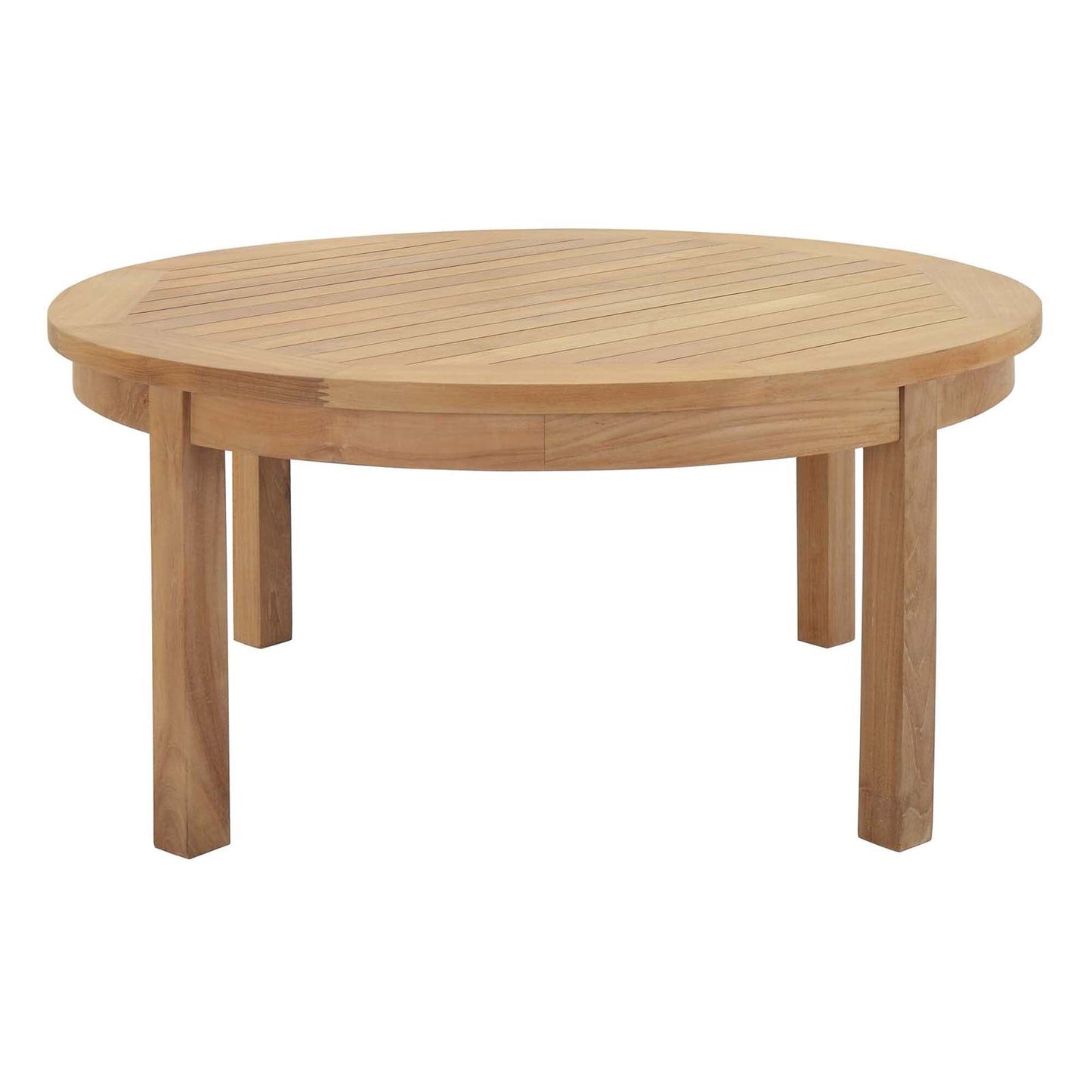 Marina 3 Piece Outdoor Patio Teak Conversation Set in Natural Navy by Modway Conversation Set Modway 