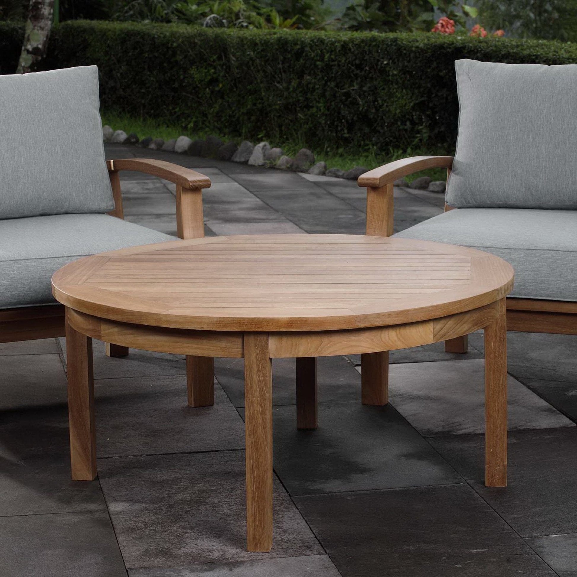 Marina 40" Outdoor Patio Teak Coffee Table in Natural by Modway (1153) Coffee Table Modway 