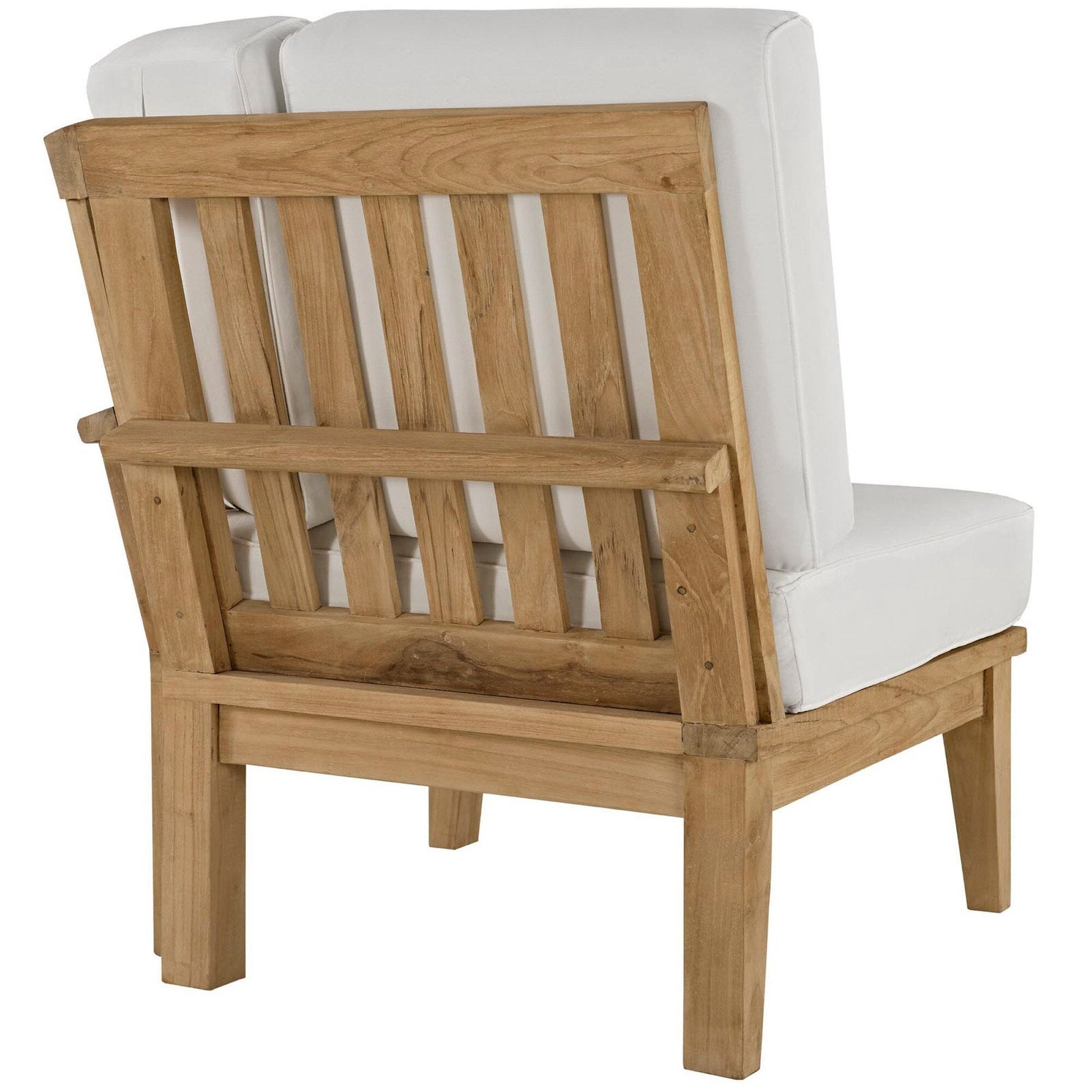 Marina 6 Piece Outdoor Patio Teak Seating Set in Natural White by Modway Conversation Set Modway 