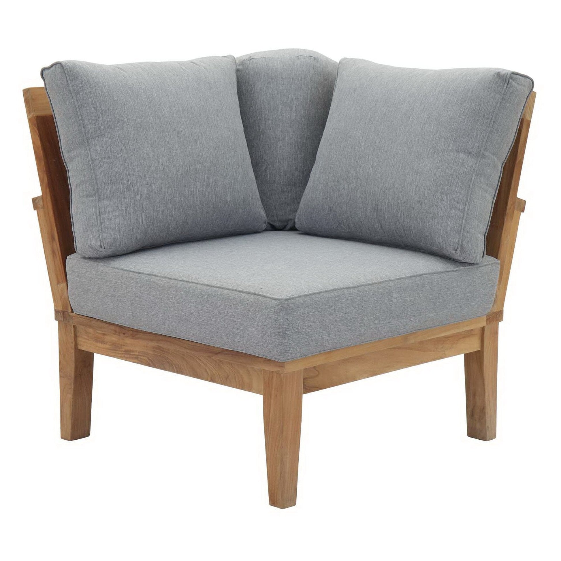 Marina 6 Piece Outdoor Patio Teak Set in Natural Gray by Modway Conversation Set Modway 