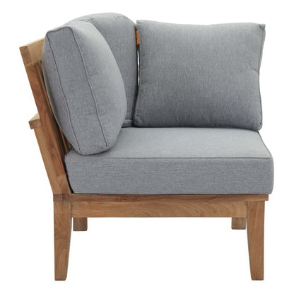 Marina 6 Piece Outdoor Patio Teak Set in Natural Gray by Modway Conversation Set Modway 