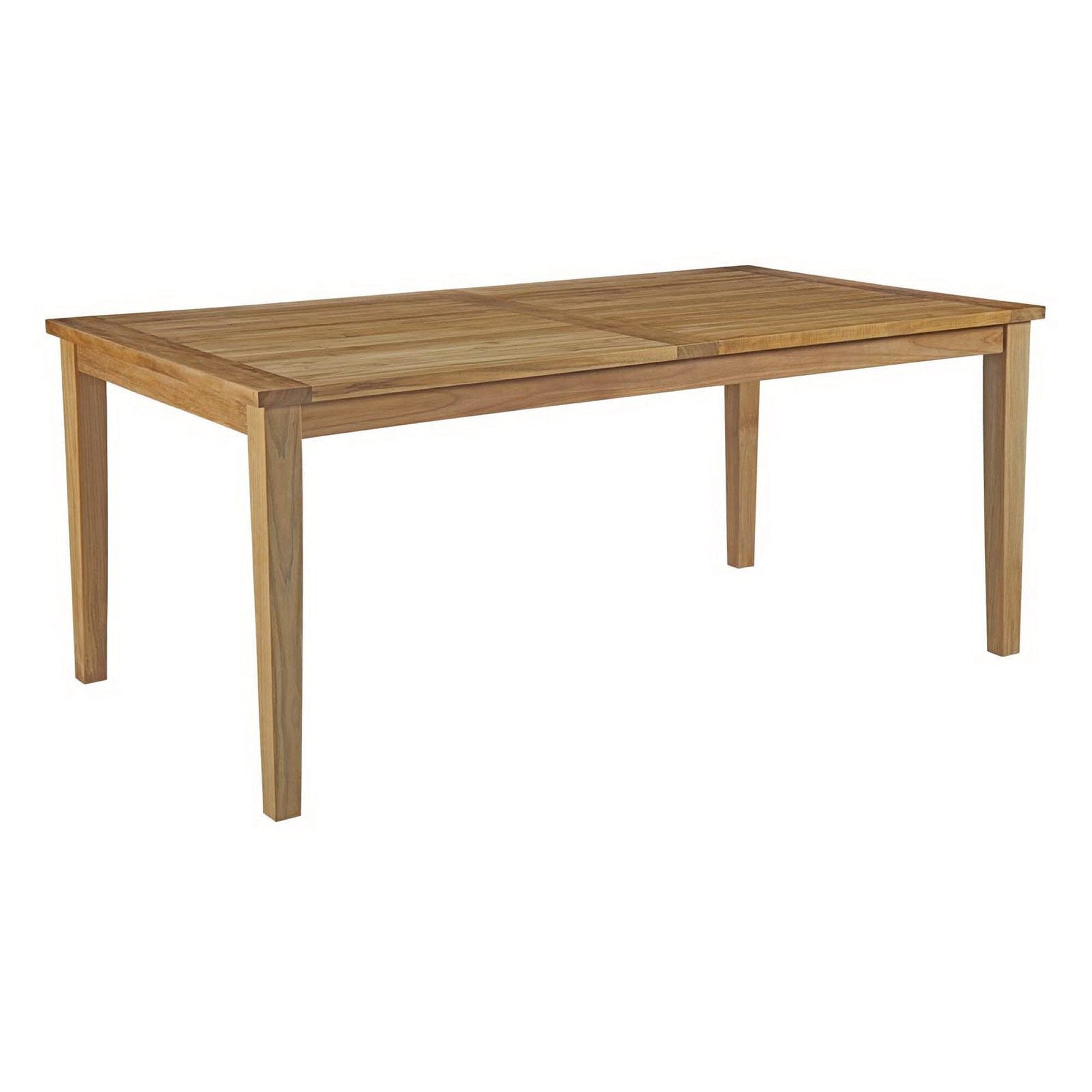 Marina 7 Piece Outdoor Patio Teak Dining Set in Natural White by Modway Dining Set Modway 