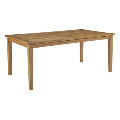 Marina 7 Piece Outdoor Patio Teak Dining Set in Natural White by Modway Dining Set Modway 