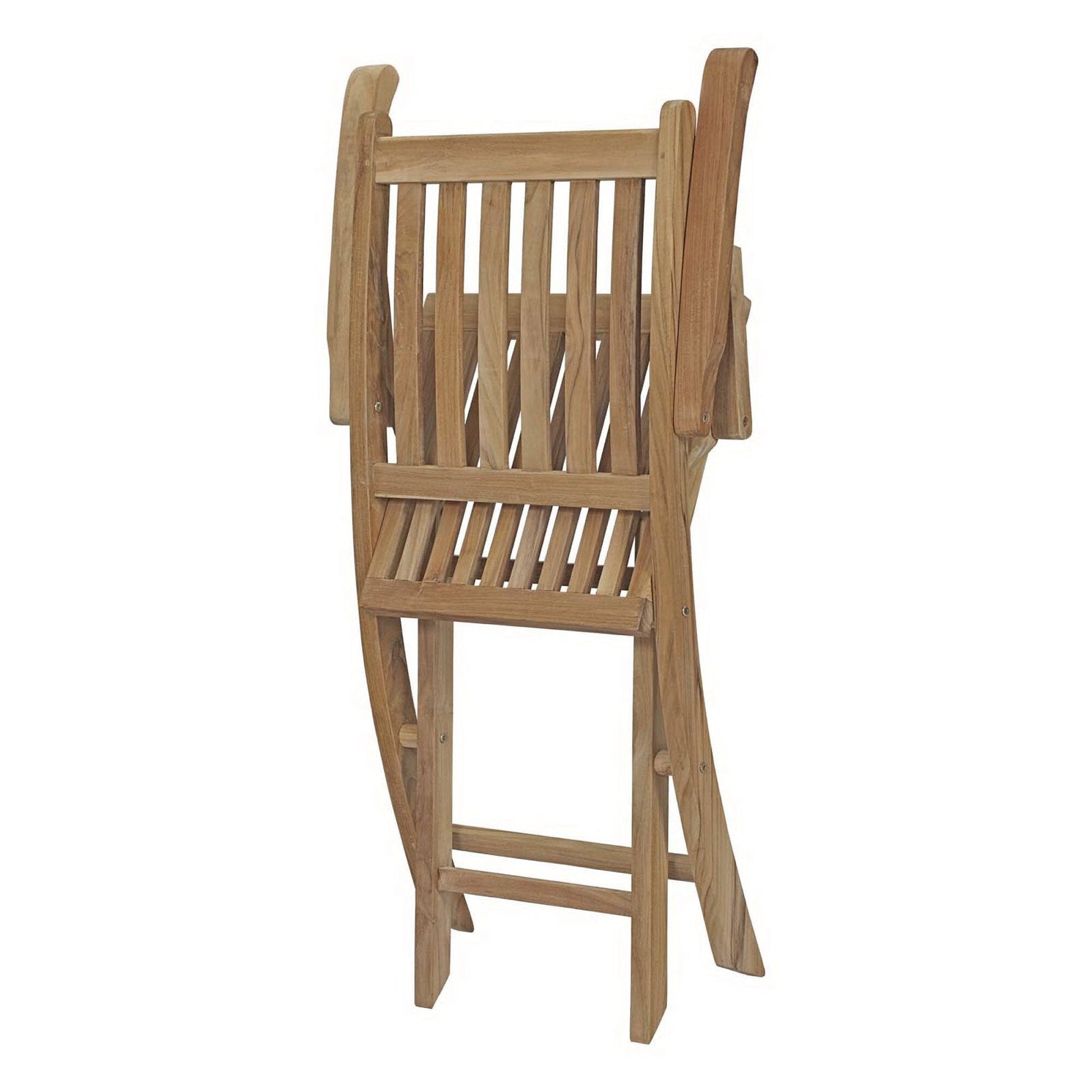 Marina 7 Piece Outdoor Patio Teak Dining Set with Folding Armchairs by Modway Dining Set Modway 