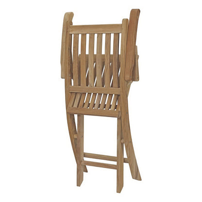 Marina 7 Piece Outdoor Patio Teak Dining Set with Folding Armchairs by Modway Dining Set Modway 