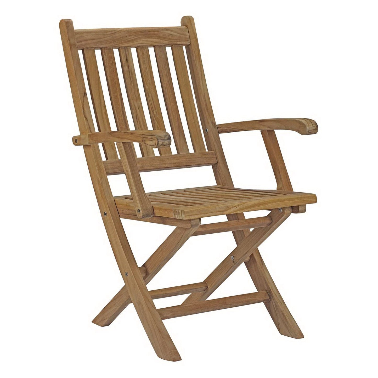 Marina 7 Piece Outdoor Patio Teak Dining Set with Folding Armchairs by Modway Dining Set Modway 