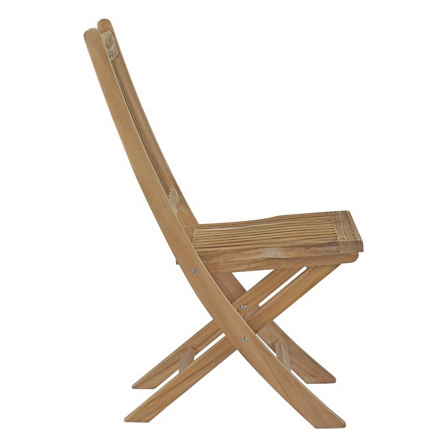 Marina 7 Piece Outdoor Patio Teak Dining Set with Folding Side Chairs by Modway Dining Set Modway 