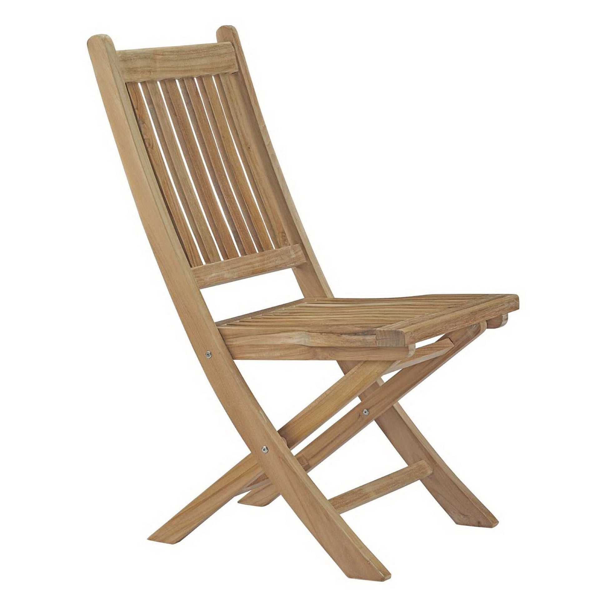 Marina 7 Piece Outdoor Patio Teak Dining Set with Folding Side Chairs by Modway Dining Set Modway 