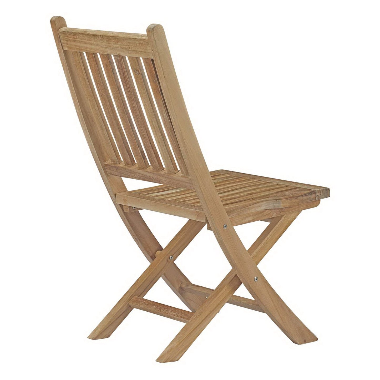 Marina 7 Piece Outdoor Patio Teak Dining Set with Folding Side Chairs by Modway Dining Set Modway 