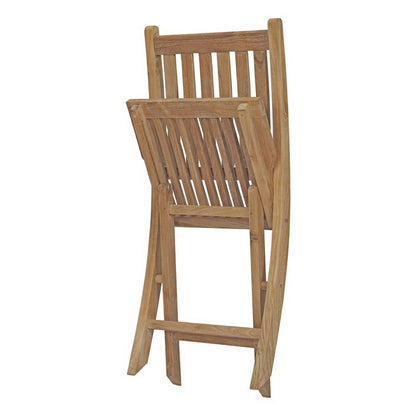 Marina 7 Piece Outdoor Patio Teak Dining Set with Folding Side Chairs by Modway Dining Set Modway 