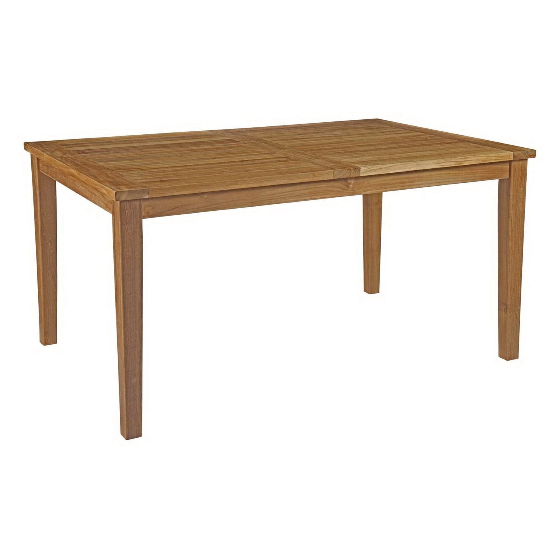 Marina 7 Piece Outdoor Patio Teak Dining Set with Folding Side Chairs by Modway Dining Set Modway 