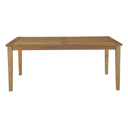 Marina 72" Outdoor Patio Teak Rectangular Dining Table in Natural by Modway Dining Table Modway 