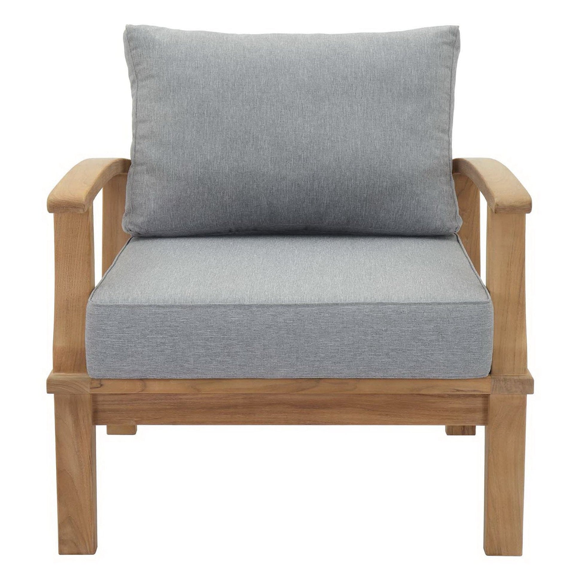 Marina Outdoor Patio Teak Armchair in Natural Gray by Modway (1143) Lounge Chair Modway 