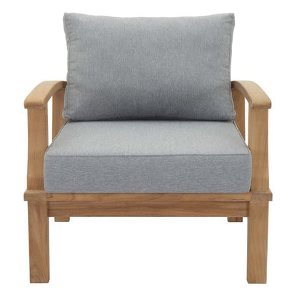 Marina Outdoor Patio Teak Armchair in Natural Gray by Modway (1143) Lounge Chair Modway 