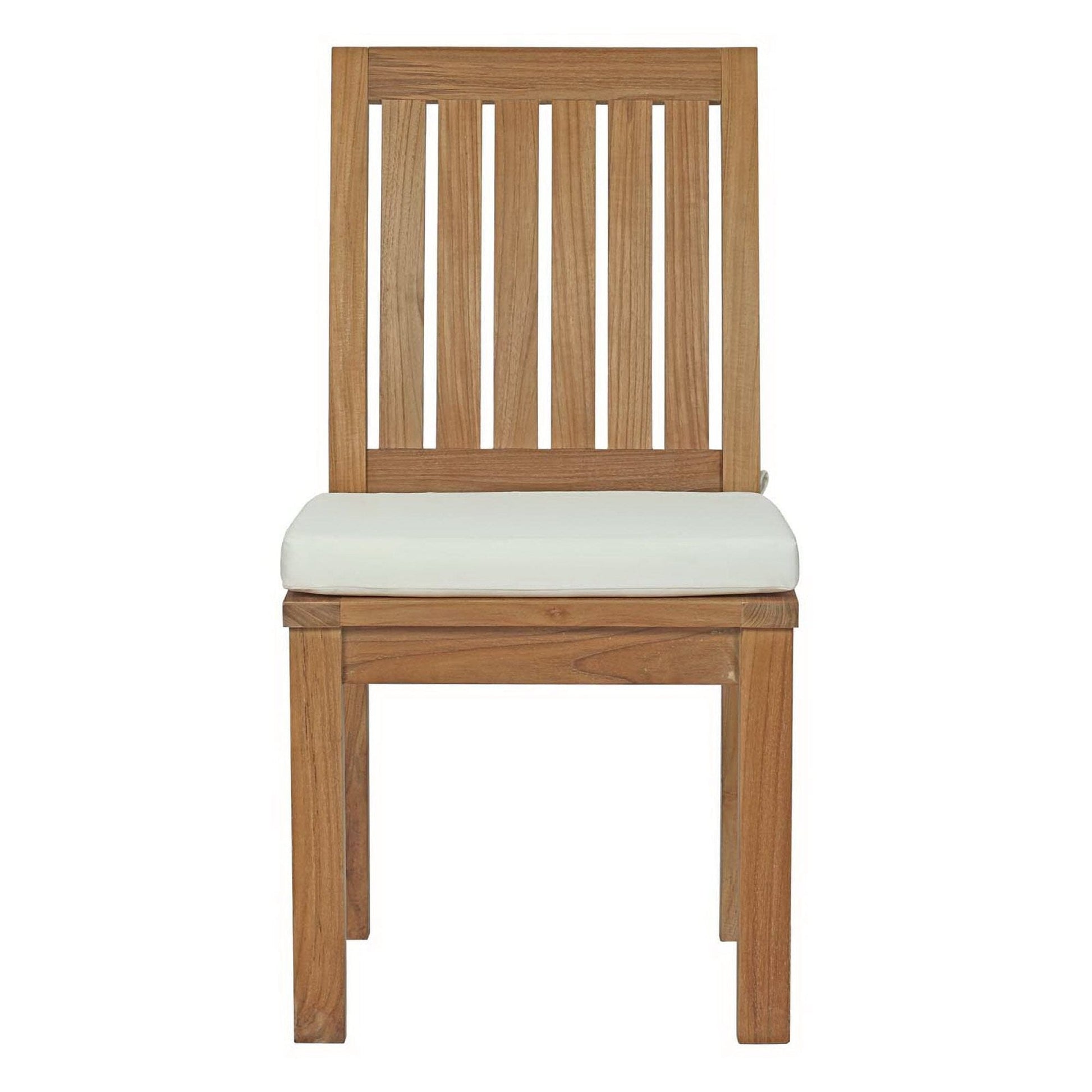 Marina Outdoor Patio Teak Dining Chair in Natural White by Modway (2700) Dining Chair Modway 