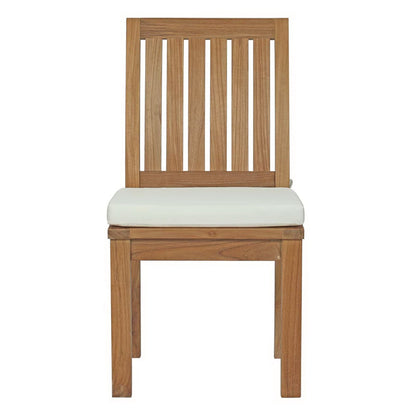 Marina Outdoor Patio Teak Dining Chair in Natural White by Modway (2700) Dining Chair Modway 