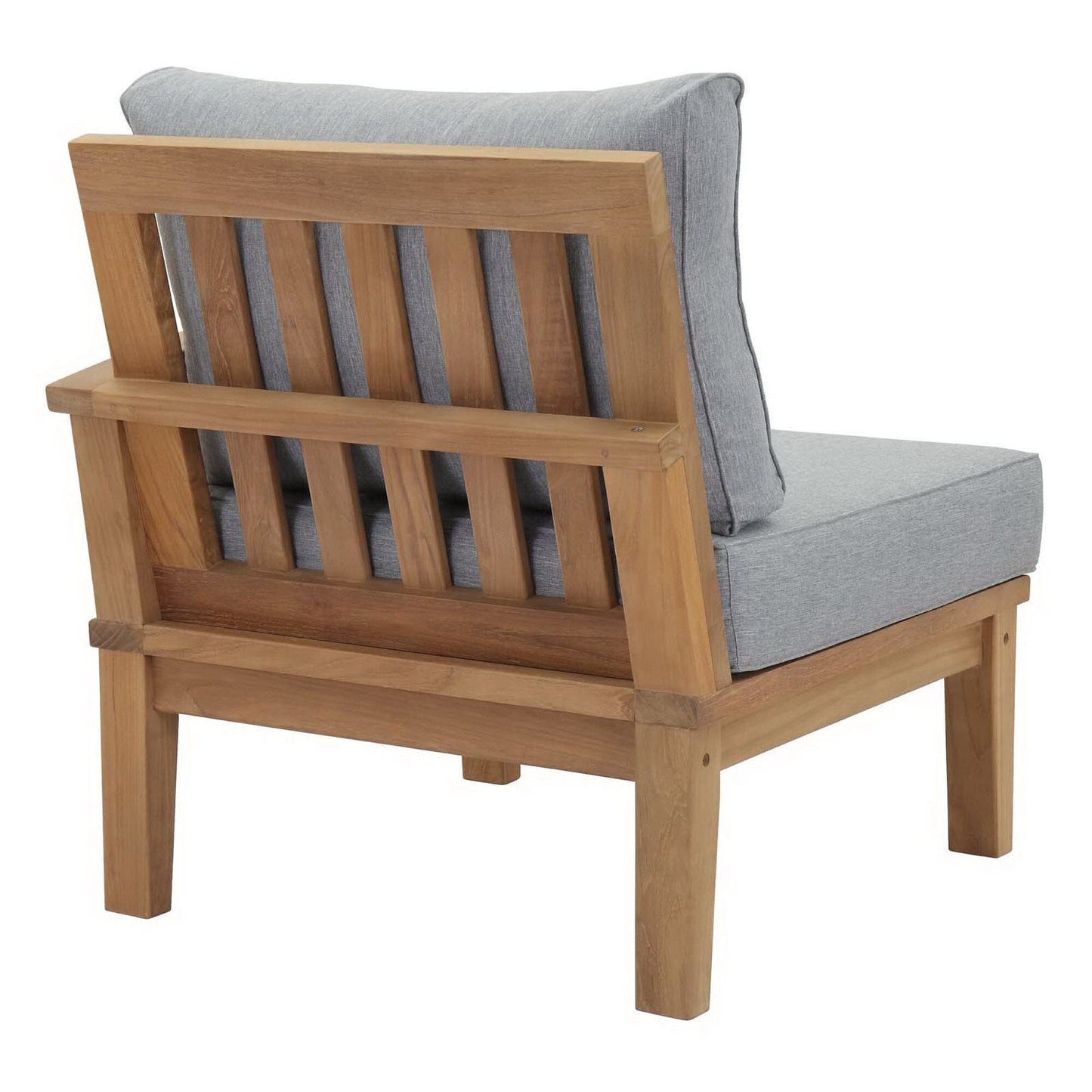 Marina Outdoor Patio Teak LAF Sofa Chair in Natural Gray by Modway (1149) Sectional Piece Modway 