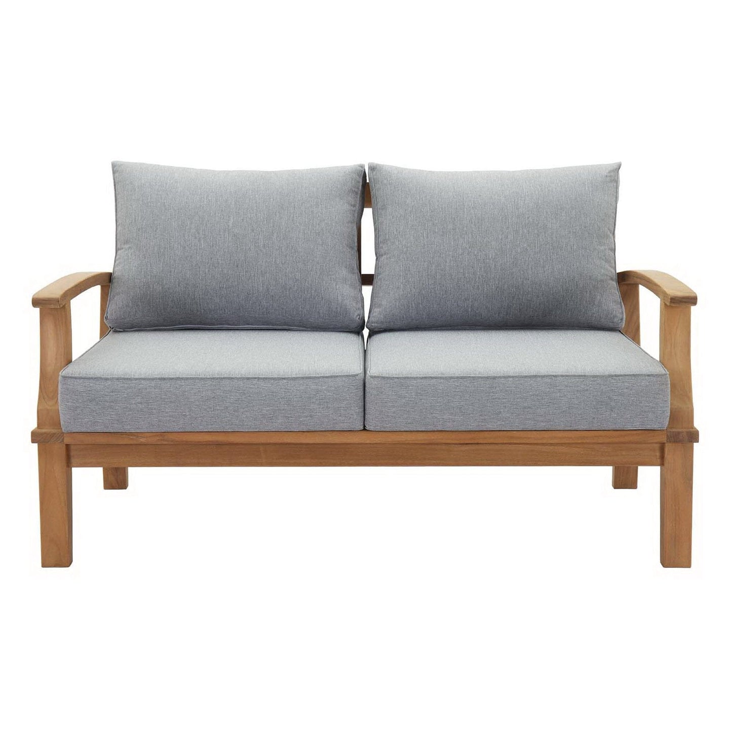Marina Outdoor Patio Teak Loveseat in Natural Gray by Modway (1144) Loveseat Modway 