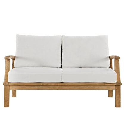 Marina Outdoor Patio Teak Loveseat in Natural White by Modway (1144) Loveseat Modway 