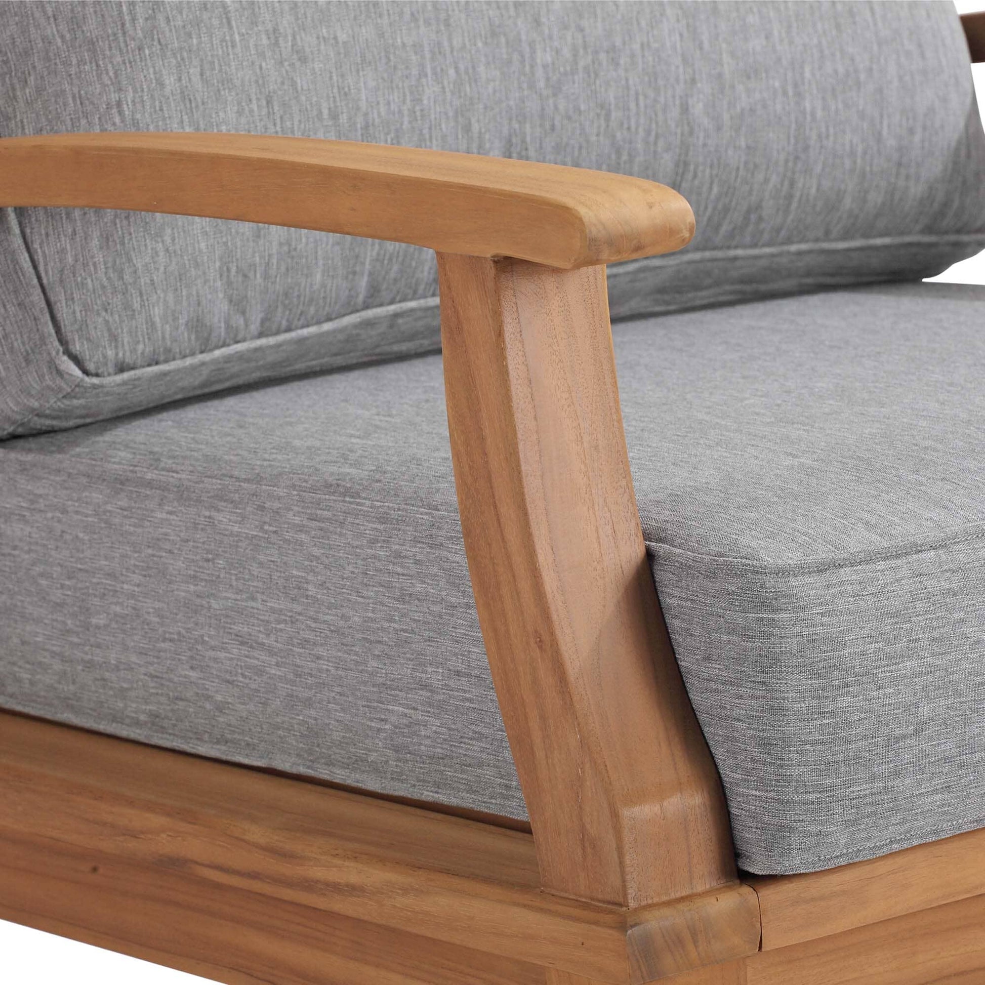 Marina Outdoor Patio Teak Rocking Chair in Natural Gray by Modway Rocking Chair Modway 